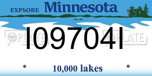 I09704I Minnesota License Plate