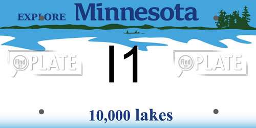 I1 Minnesota License Plate