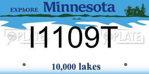 I1109T Minnesota License Plate