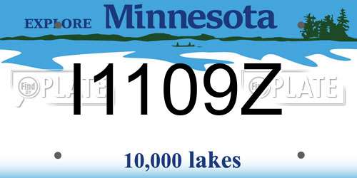 I1109Z Minnesota License Plate