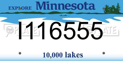 I116555 Minnesota License Plate