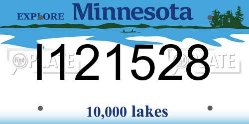 I121528 Minnesota License Plate