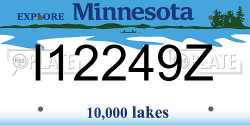 I12249Z Minnesota License Plate