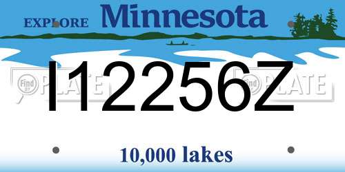I12256Z Minnesota License Plate