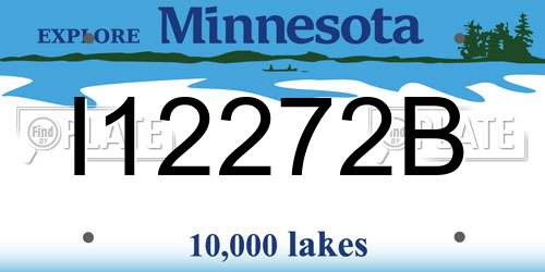 I12272B Minnesota License Plate