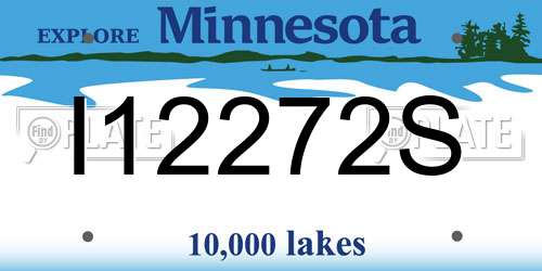 I12272S Minnesota License Plate