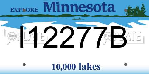I12277B Minnesota License Plate