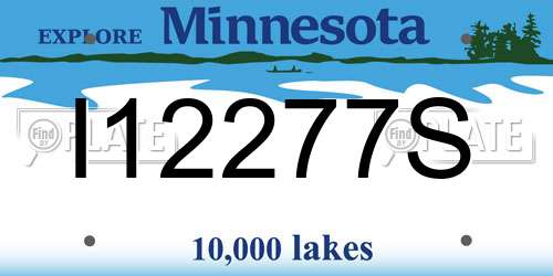 I12277S Minnesota License Plate