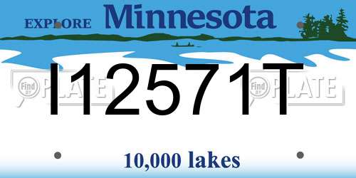 I12571T Minnesota License Plate