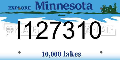 I127310 Minnesota License Plate