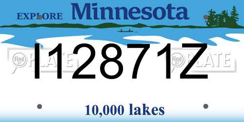 I12871Z Minnesota License Plate