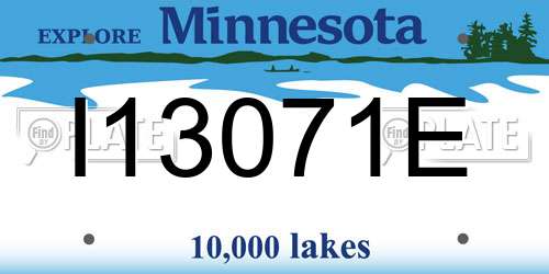 I13071E Minnesota License Plate