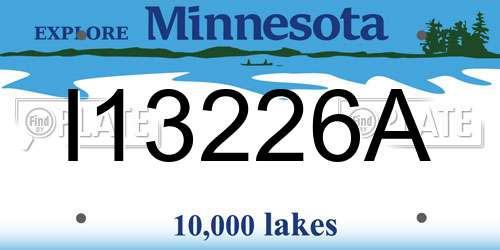 I13226A Minnesota License Plate