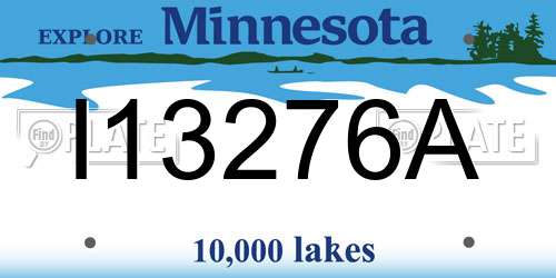 I13276A Minnesota License Plate