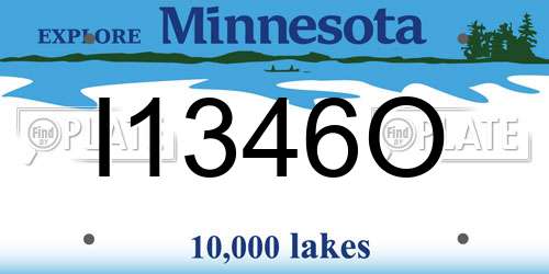 I1346O Minnesota License Plate