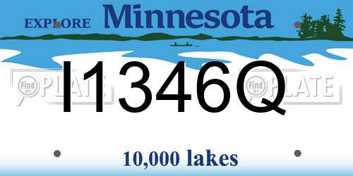 I1346Q Minnesota License Plate