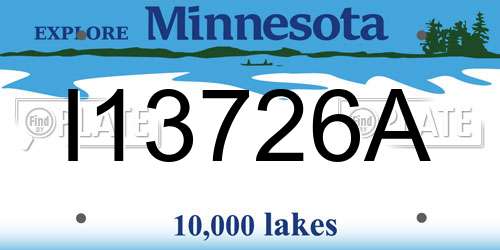I13726A Minnesota License Plate