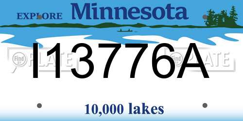 I13776A Minnesota License Plate