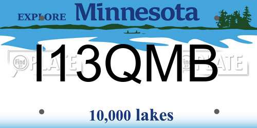 I13QMB Minnesota License Plate