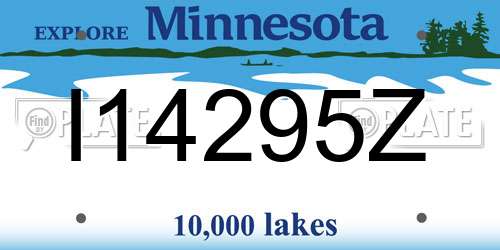 I14295Z Minnesota License Plate