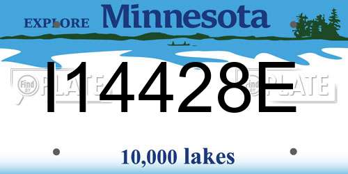 I14428E Minnesota License Plate