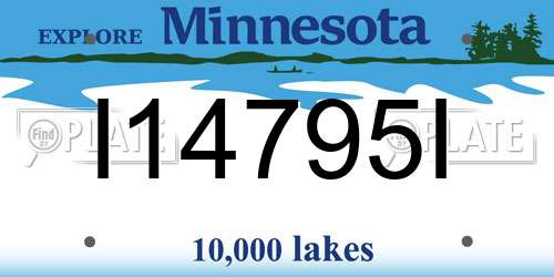 I14795I Minnesota License Plate