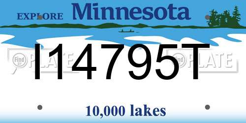 I14795T Minnesota License Plate