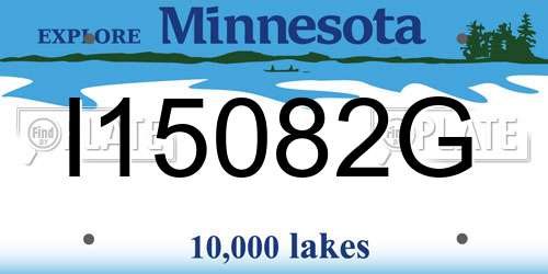 I15082G Minnesota License Plate