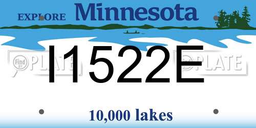 I1522E Minnesota License Plate