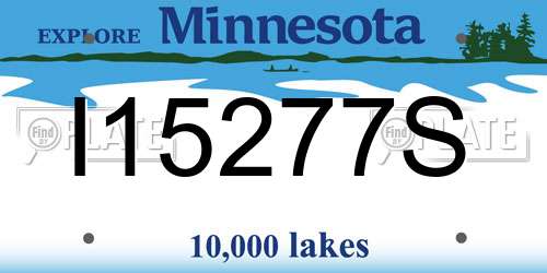 I15277S Minnesota License Plate