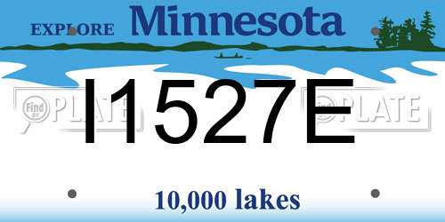I1527E Minnesota License Plate