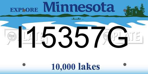 I15357G Minnesota License Plate