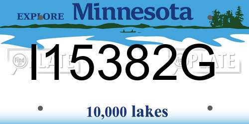 I15382G Minnesota License Plate