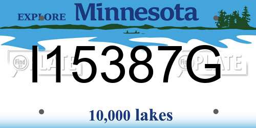 I15387G Minnesota License Plate