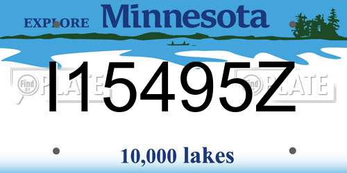 I15495Z Minnesota License Plate