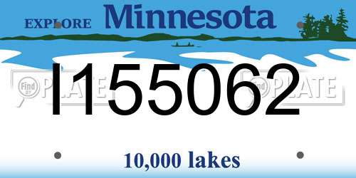 I155062 Minnesota License Plate