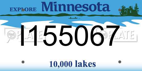 I155067 Minnesota License Plate