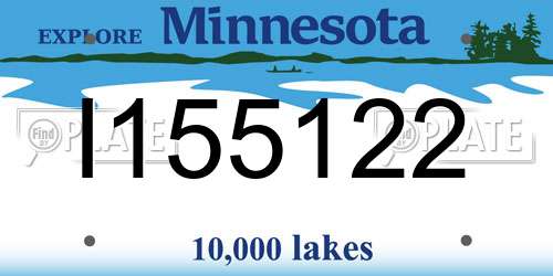 I155122 Minnesota License Plate