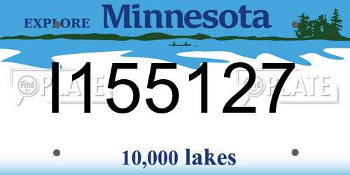 I155127 Minnesota License Plate