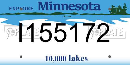 I155172 Minnesota License Plate