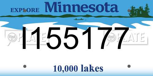 I155177 Minnesota License Plate
