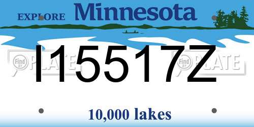 I15517Z Minnesota License Plate