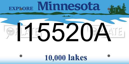 I15520A Minnesota License Plate