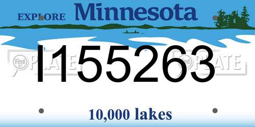 I155263 Minnesota License Plate