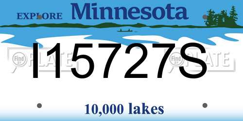 I15727S Minnesota License Plate