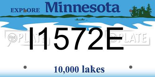 I1572E Minnesota License Plate