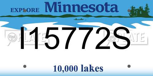 I15772S Minnesota License Plate