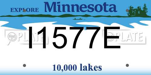 I1577E Minnesota License Plate