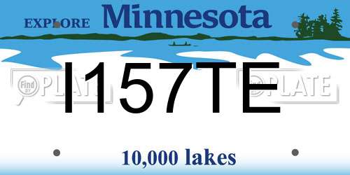 I157TE Minnesota License Plate