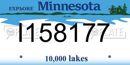 I158177 Minnesota License Plate